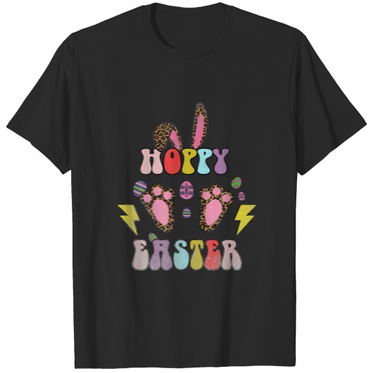 Discover Leopard Hoppy Easter Cute Bunny Ears Easter Day T-shirt