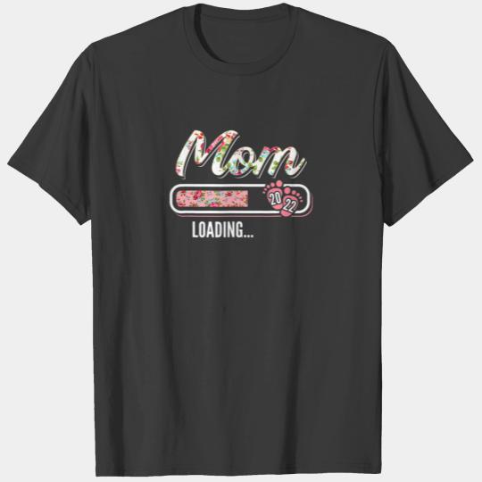 Funny Floral Mom Loading Est 2022 New Mother T-shirt
