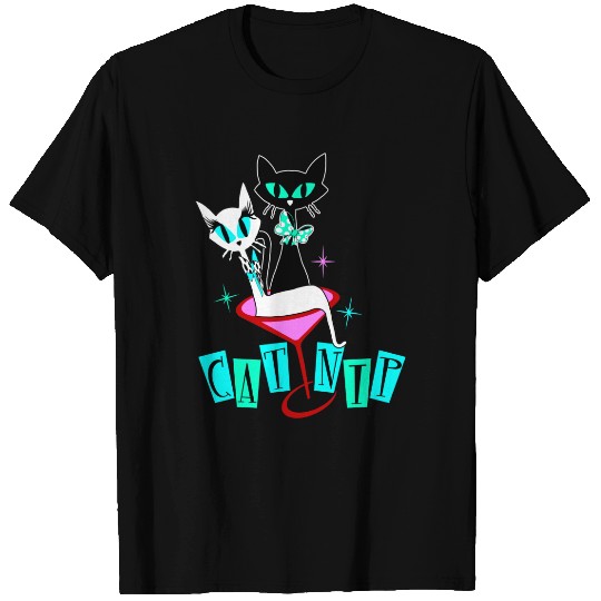 Retro Vintage Sexton Atomic Age Cat CatNip Plus Size T-shirt