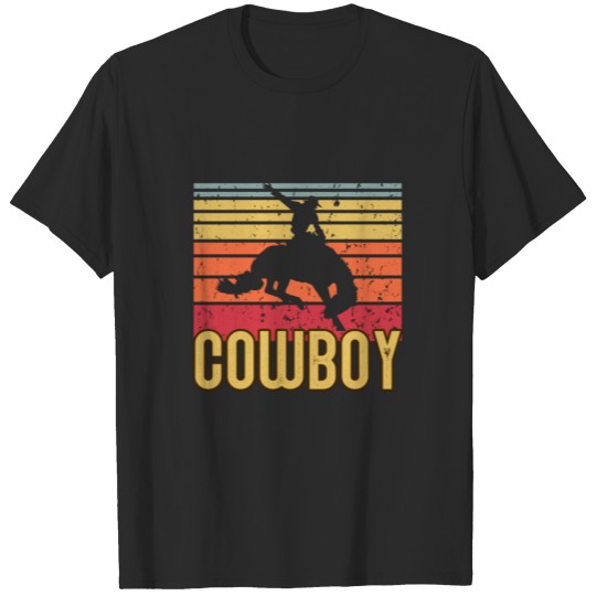 Discover Retro Cowboy Rodeo Horse Back Riding Vinatge Gift T-shirt