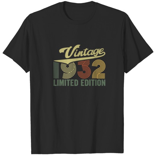 Discover 90Th Birthday Vintage 1932 Limited Edition Design T-shirt