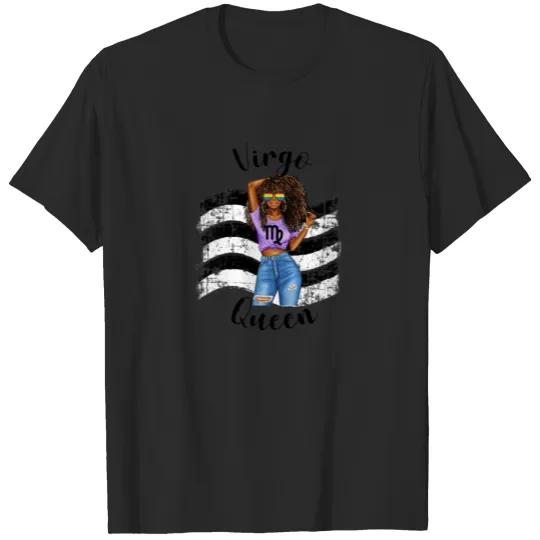 Womens Straight Ally Black Women Virgo Queen Zodia T-shirt