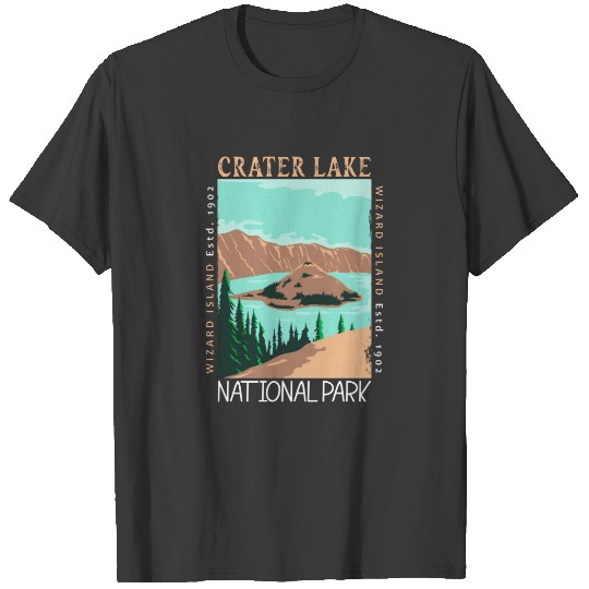 Crater Lake National Park Oregon Retro Distressed T-shirt