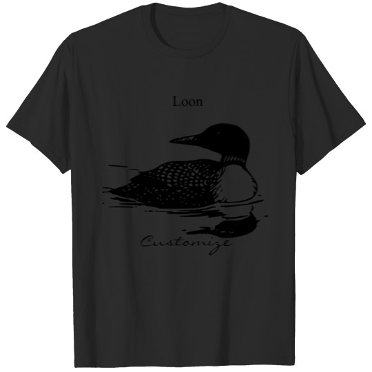 Discover Loon Swimming Bird Art Thunder_Cove T-shirt