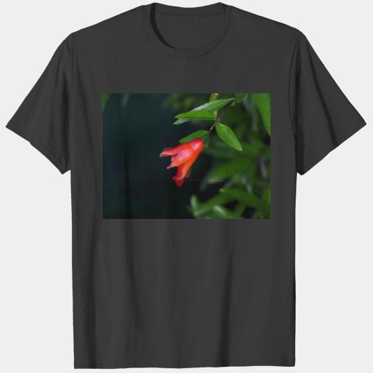 Red pomegranate flower (Punica granatum) on a tree T-shirt