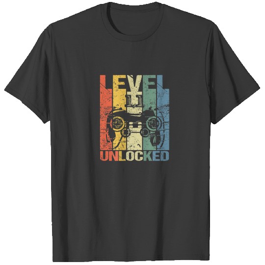 Level 11 Unlocked Awesome 2011 Video Game 11Th Bir T-shirt