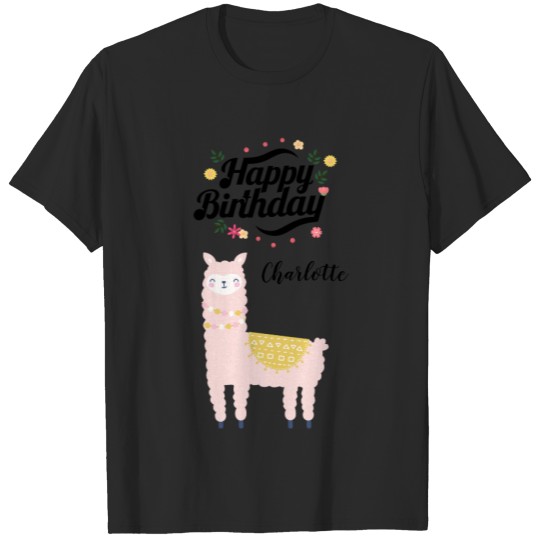 Discover Personalized Happy Birthday Llama T-shirt