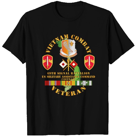 Army - Vietnam Combat Vet w 69th Signal Bn DUI - U T-shirt