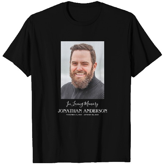 Fathers Funeral | Dad Photo Memorial T-shirt
