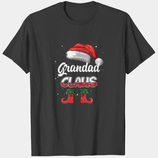 Grandad Claus Christmas Pajama Family Matching Xma T-shirt