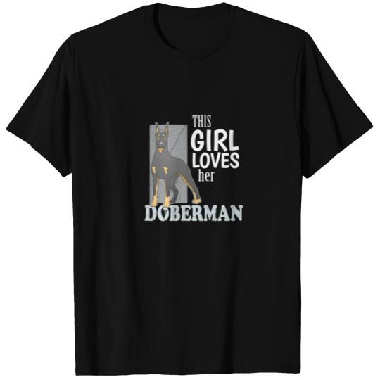 Womens Doberman Pincher Gift Love Dober T-shirt