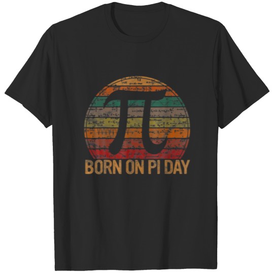 Born On Pi Day Math Equations Sunset Gift Geek Bir T-shirt