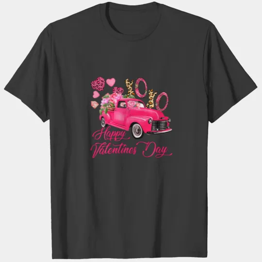 Happy Valentine’S Day Pink Truck Heart Boys T-shirt