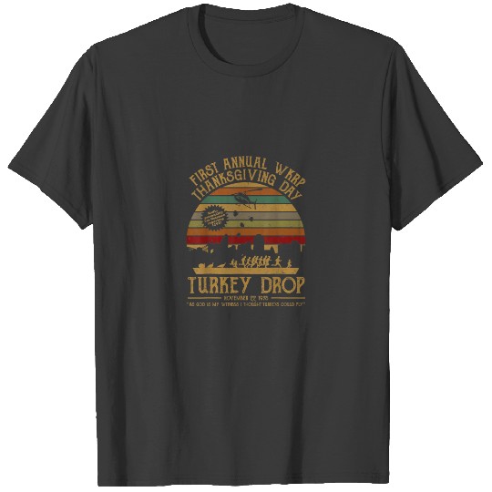 Funny Turkey TeeThanksgiving Wkrp Turkey Drop T-shirt