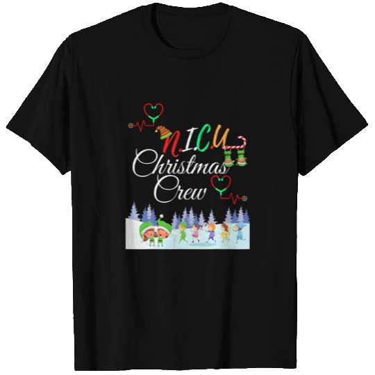NICU Christmas Crew Neonatal Nurse NICU Techs Secr T-shirt