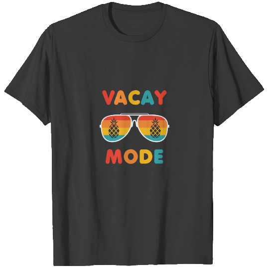 Vacay Mode Vintage Sunset Sunglasses Pineapple Sleeveless T-shirt