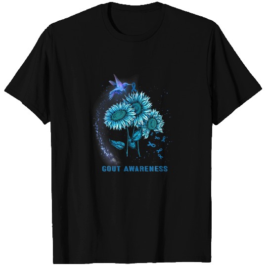 Hummingbird Sunflower Gout Awareness T-shirt