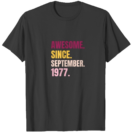 Discover Born in 1977 September birthday gifts T-shirt
