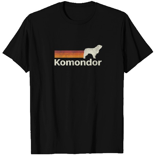 Vintage Komondor Retro Mom Dad Dog T-shirt