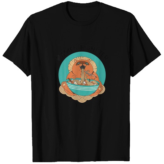 Ramen Monster - Anime Animals - Cat Japanese Aesth T-shirt