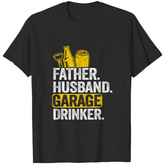 Discover Mens Beer Drinking Vintage Dad Father Husband Gara T-shirt