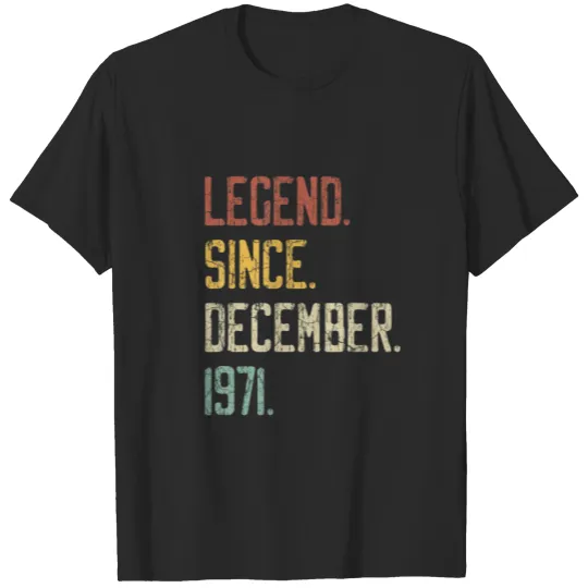 50Th Birthday Gifts For Men Women Legend Since Dec T-shirt