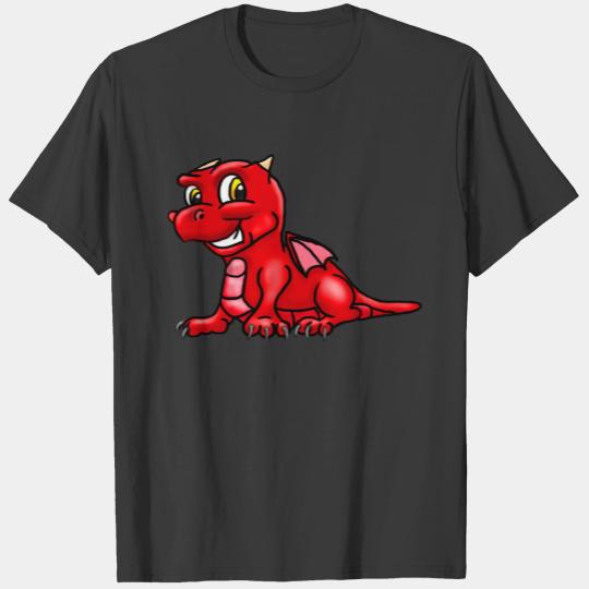 Cute Bright Red Baby Dragon T-shirt