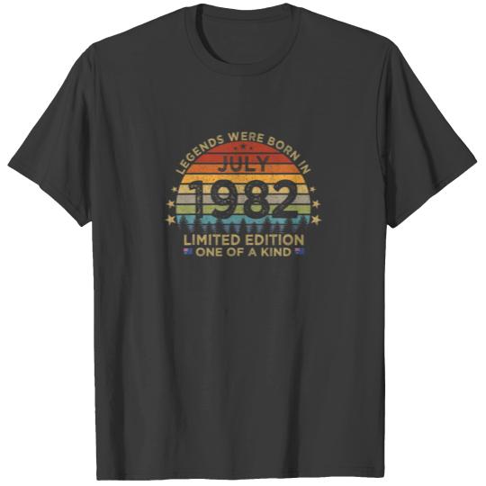 Australian Birthday Legends Were Born In July 1982 T-shirt