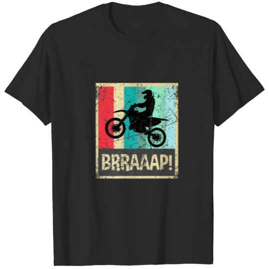 Discover Retro Vintage Braaaap T Motocross Apparel Rider T-shirt