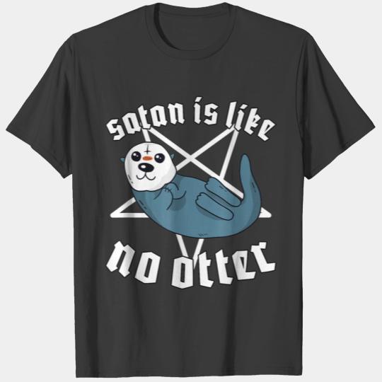 Satanic Pentagram| satan is like no otter T-shirt