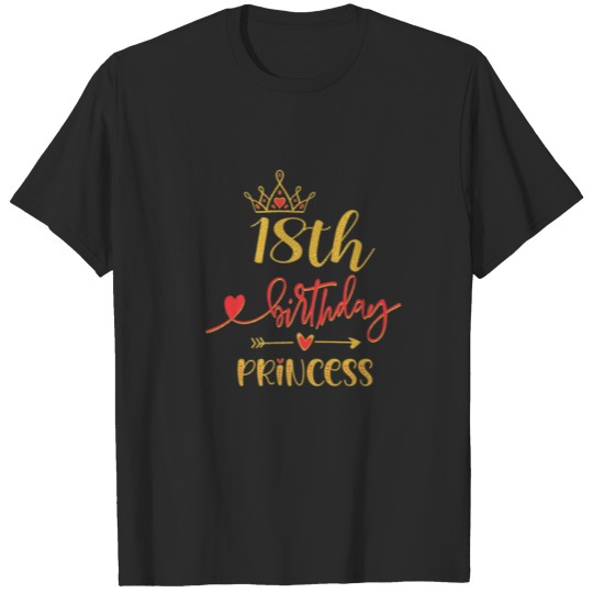 Discover 18Th Birthday Princess Girl 18 Years Old Party Ide T-shirt
