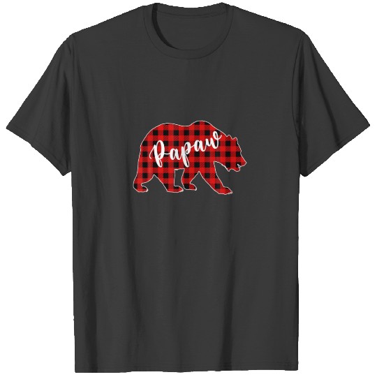 Discover Red Plaid Papaw Bear Matching Buffalo Family Pajam T-shirt