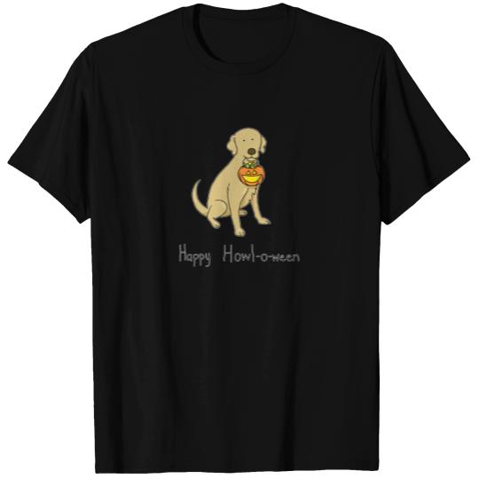 Happy Howl-o-ween - Halloween Dog - Yellow Lab T-shirt