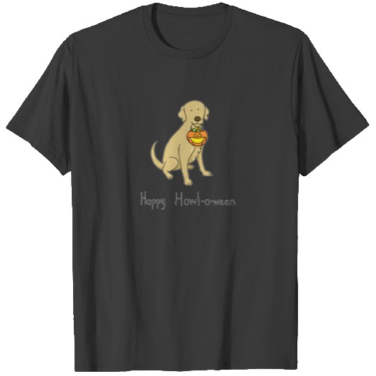 Happy Howl-o-ween - Halloween Dog - Yellow Lab T-shirt