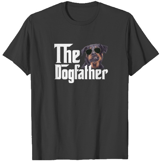 Mens The Dogfather Rottweiler Funny Dog Owner Dog T-shirt