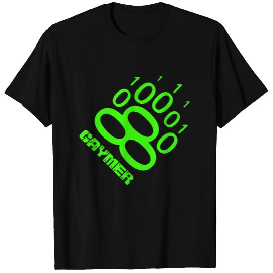 Gaymer Binary Bear Paw (Green) T-shirt