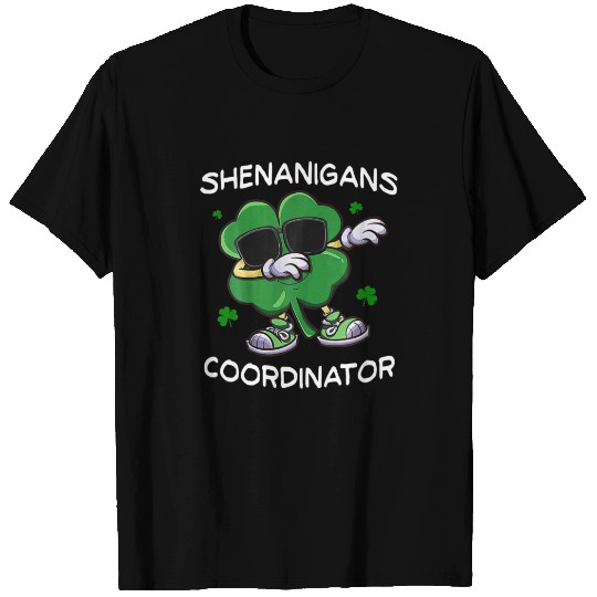 Shenanigans Coordinator Dabbing Shamrock St Patric T-shirt