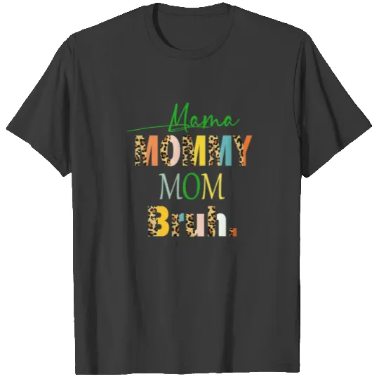 Mama Mommy Mom Bruh Leopard Vintage Funny Boy T-shirt