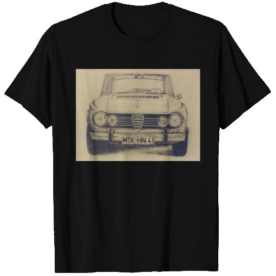 Alfa Romeo Giulia draw old time classic car T-shirt