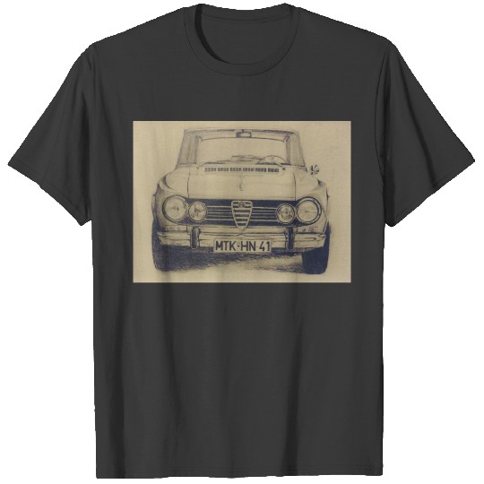 Alfa Romeo Giulia draw old time classic car T-shirt