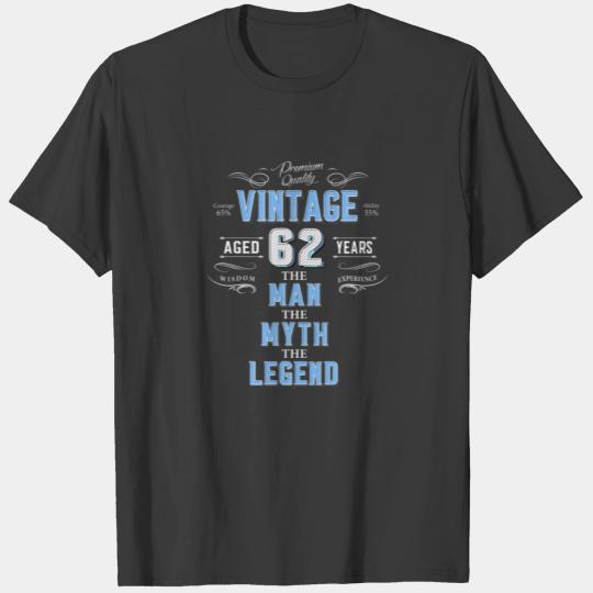 Vintage 62Nd Birthday Gift For Him Aged 62 Years O T-shirt