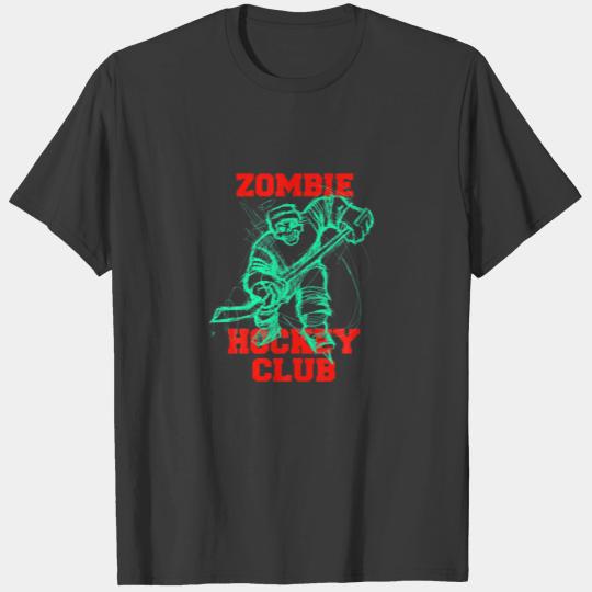 Zombie Ice Hockey Club Halloween Trick Or Treat Co T-shirt