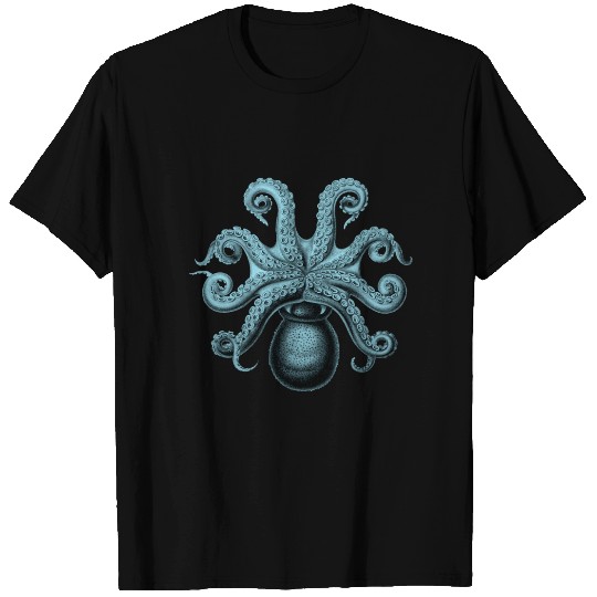 Octopus in Teal T-shirt