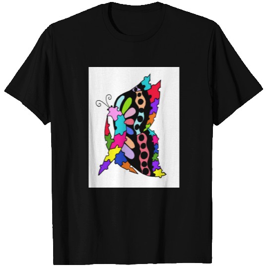 Fancy Puzzle piece Butterfly Polo T-shirt
