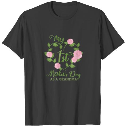 My First Mother’S Day As A Grandma Mother’S Day Fl T-shirt