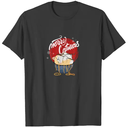 Cute Merry Catmas Ramen And Cats Funny Anime Noodl T-shirt