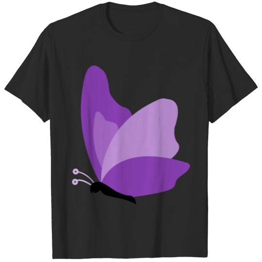 Discover Simple Butterfly - Purple T-shirt
