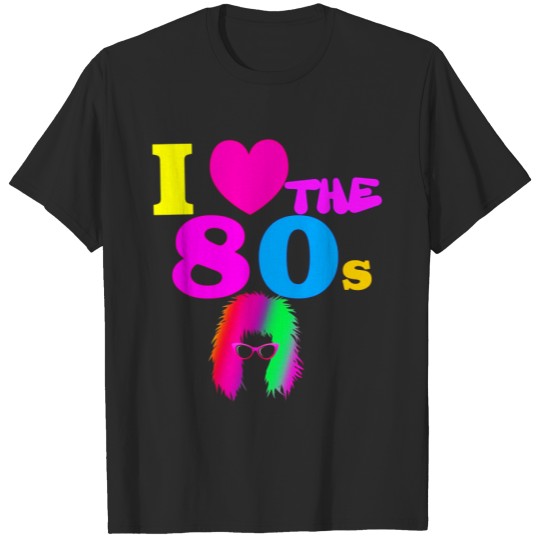CUTE 80s Halloween Neon Punk Rocker Women Outfit T-shirt