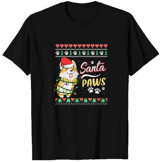 Santa Paws Christmas Dog T-shirt