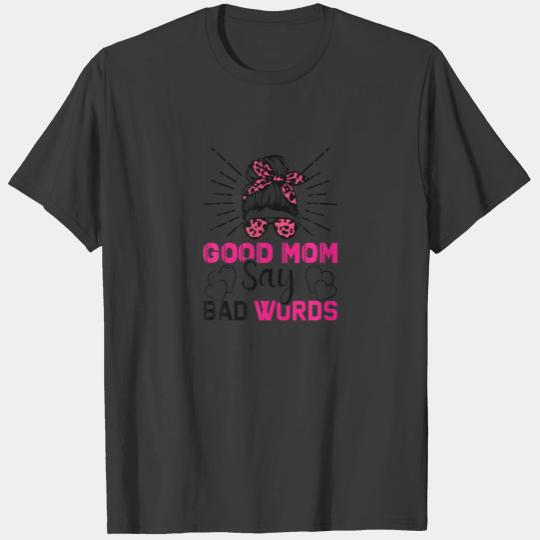 Discover Funny Mom Leopard Bandana Sunglass Good Mom Say Ba T-shirt
